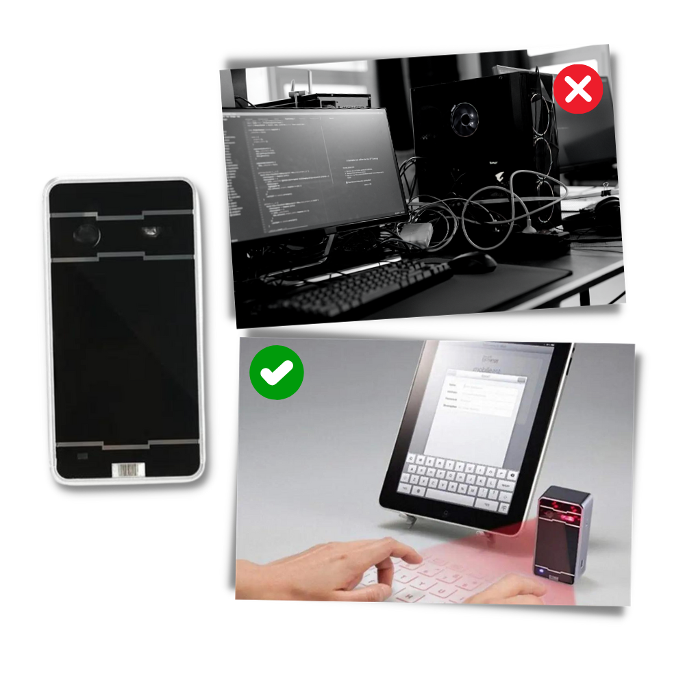 Raxiva - Portable holographic keyboard