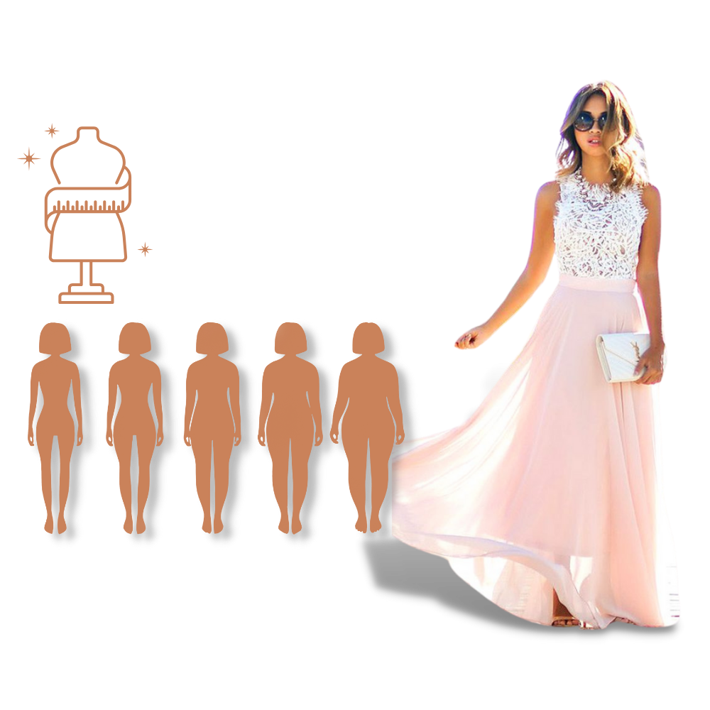 Raxiva - Prairie Chic Lace Chiffon Dress