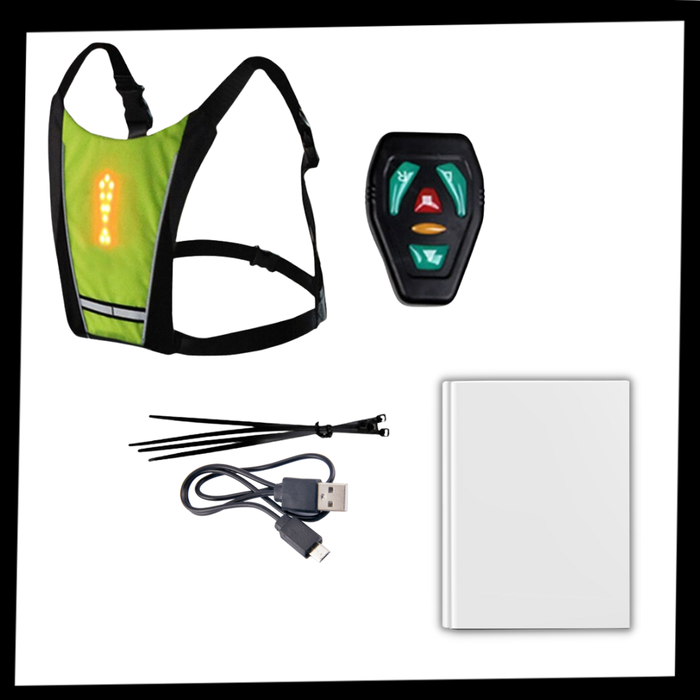 Raxiva - Reflective Cycling Vest With LED