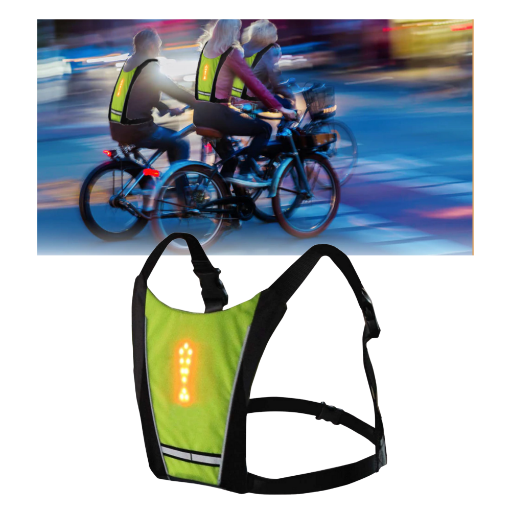 Raxiva - Reflective Cycling Vest With LED