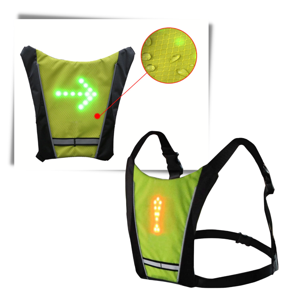 Raxiva - Reflective Cycling Vest With LED