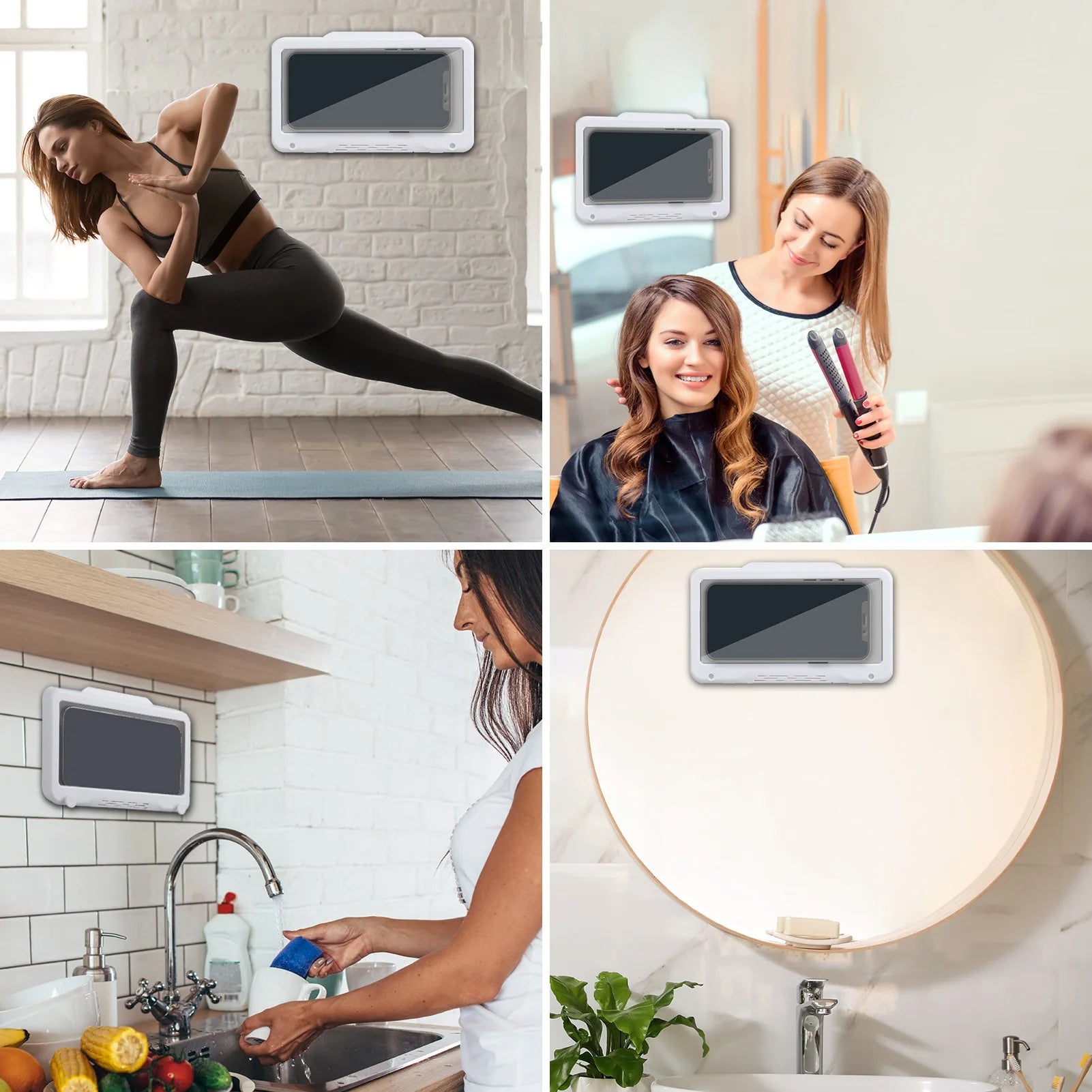 Raxiva - Waterproof Shower Phone Holder – 360° Rotating Anti-Fog Case for High Sensitivity Access, Perfect for Your Bathroom Wall