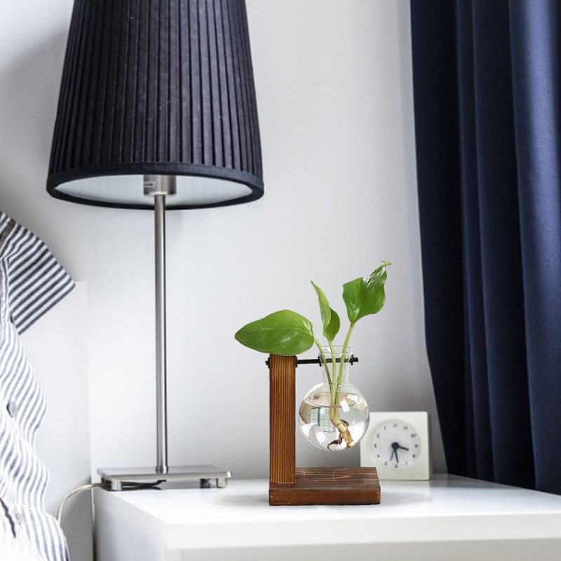 Raxiva - Wooden Frame Hydroponic Plant Vase