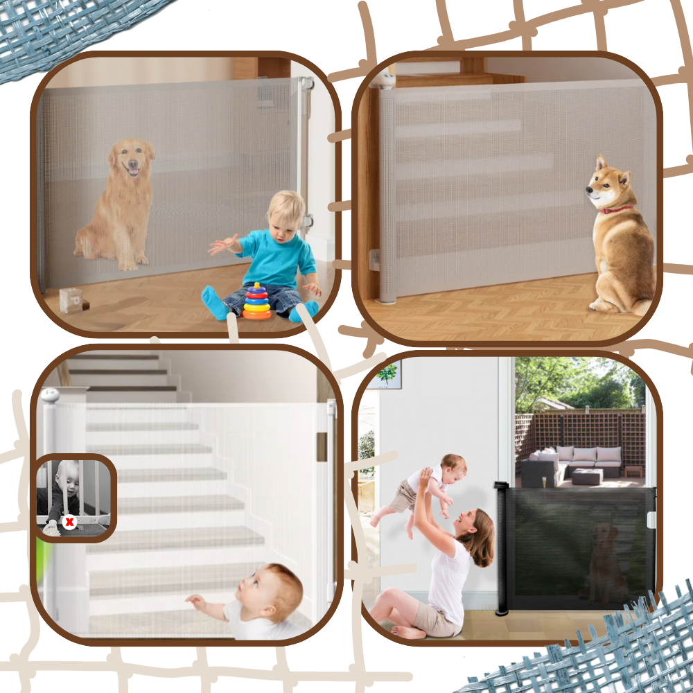 Retractable Sturdy Mesh Pet & Baby Gate-Raxiva-TOY7491681386557, Retractable Sturdy Mesh Pet & Baby Gate, , Raxiva, TOY,