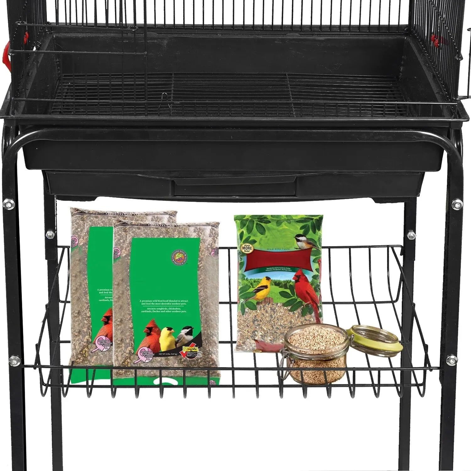 Rolling Bird Parrot Stand Cage-Raxiva-SKU38841708098256957Rolling Bird Parrot Stand Cage7491657728061, Rolling Bird Parrot Stand Cage, , Raxiva, Rolling Bird Parrot Stand Cage,