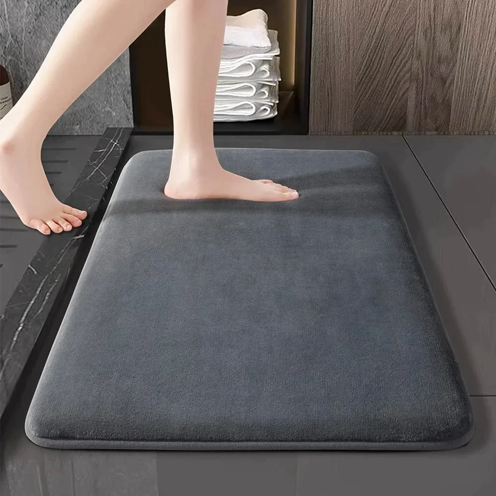Raxiva-ultra absorbent memory foam bath mat comfort step in