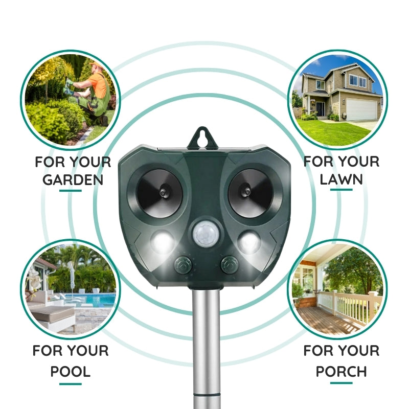 Raxiva waterproof solar animal pest repeller