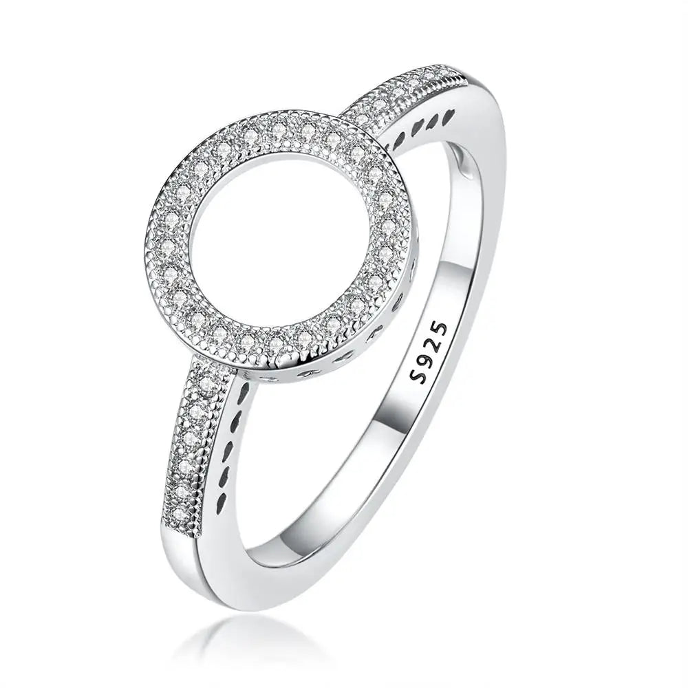 Raxiva-elegant zircon hollow ring timeless style sparkling touch