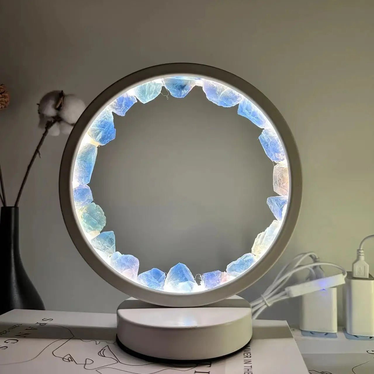 Raxiva-amethyst cluster night light natural bedroom desk decorative lamp