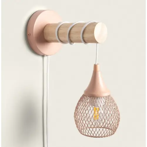 Raxiva-applique murale bois metal design elegant