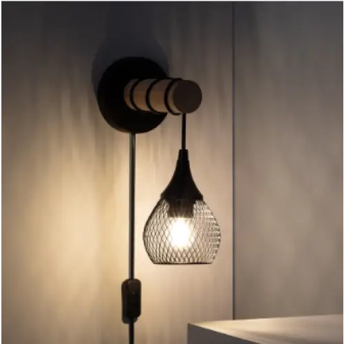 Raxiva-applique murale bois metal design elegant