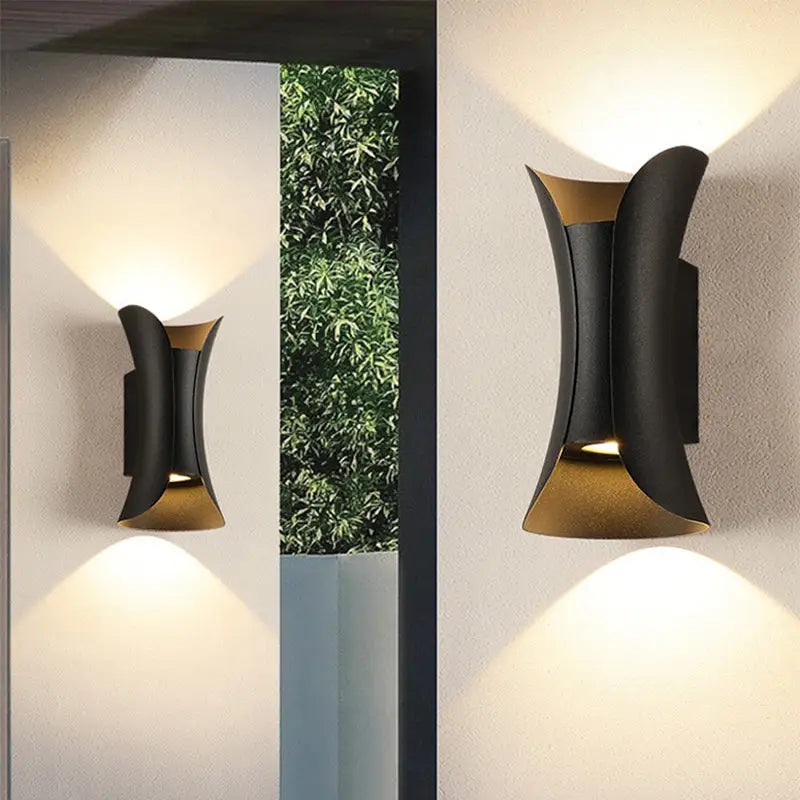 Raxiva-applique murale led noire interieur or