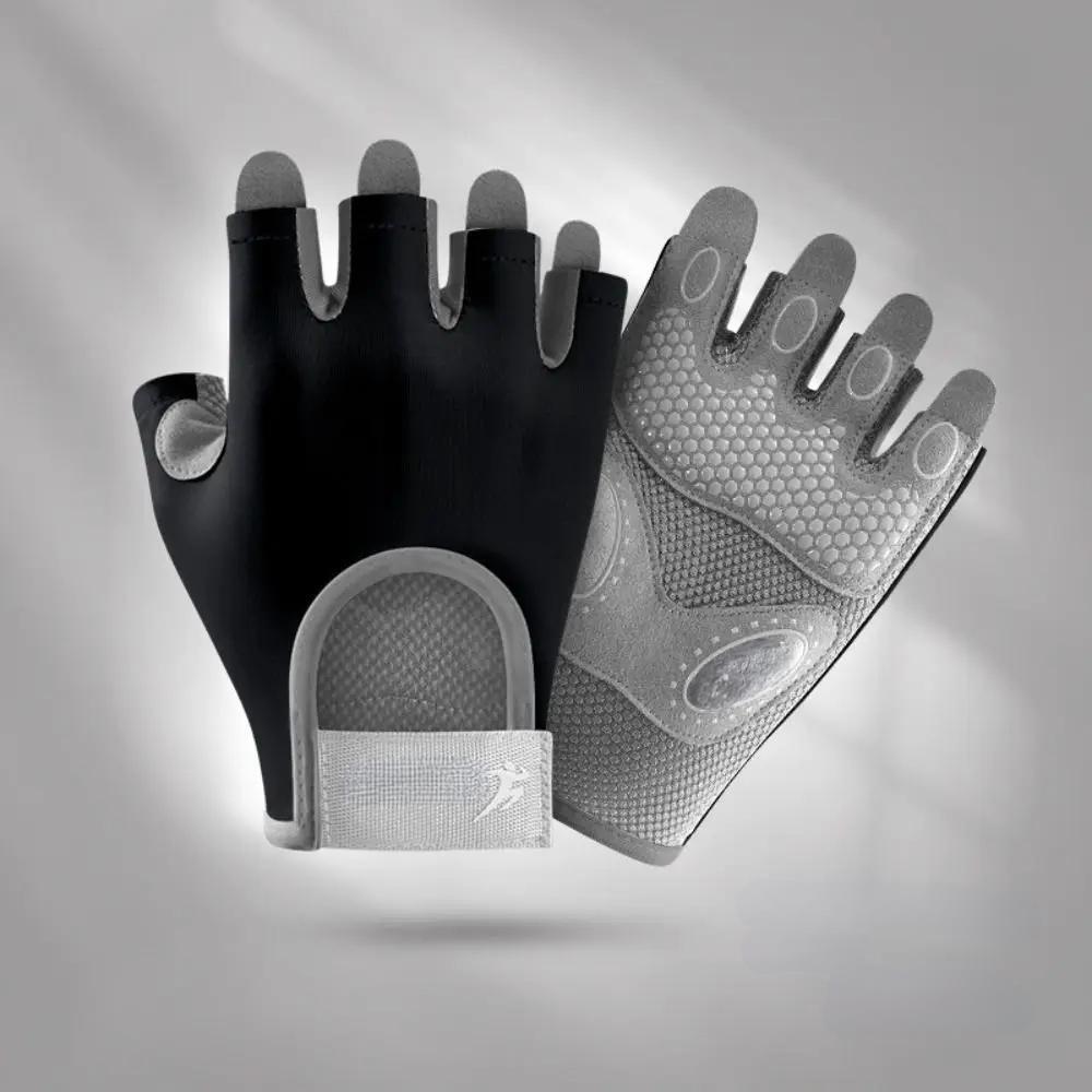 Raxiva-breathable non slip half finger cycling gloves lightweight fitness gloves men women