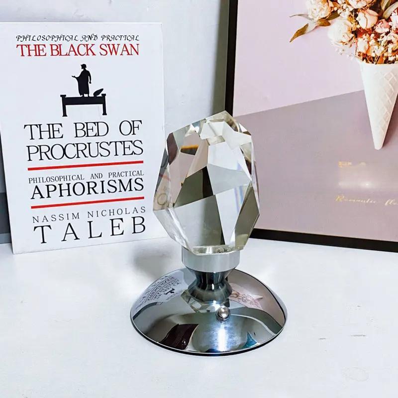 Raxiva-crystal stone lamp 16 rgb colors stylish diamond table light magical ambiance