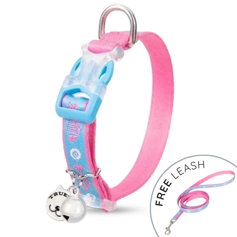 Raxiva cotton cat collar leash