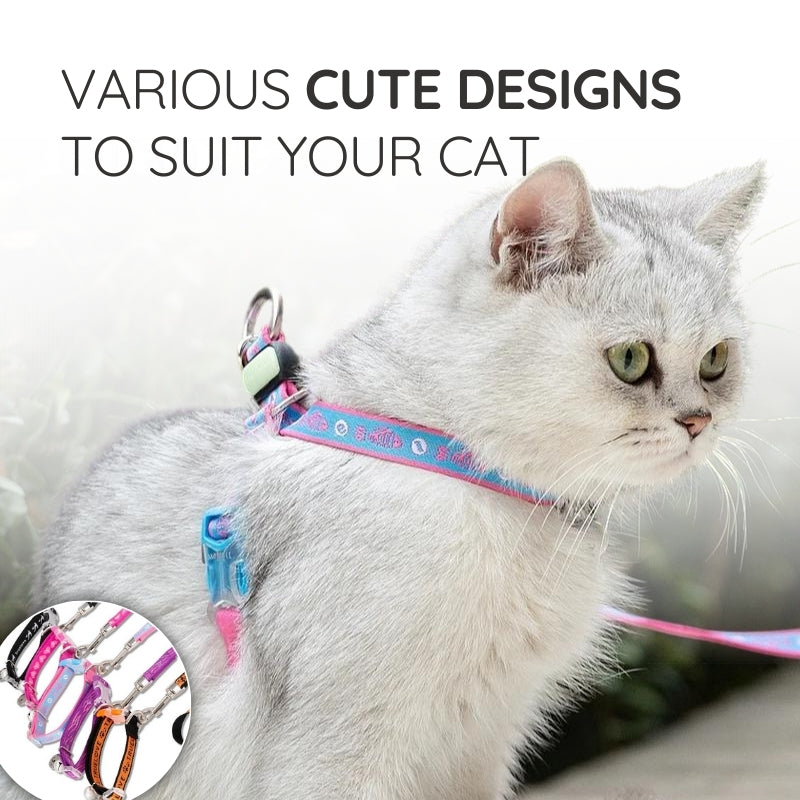 Raxiva cotton cat collar leash