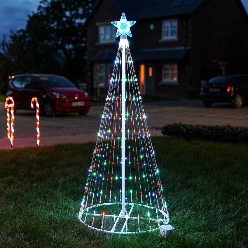 Raxiva-christmas multicolor led animated outdoor light show tree