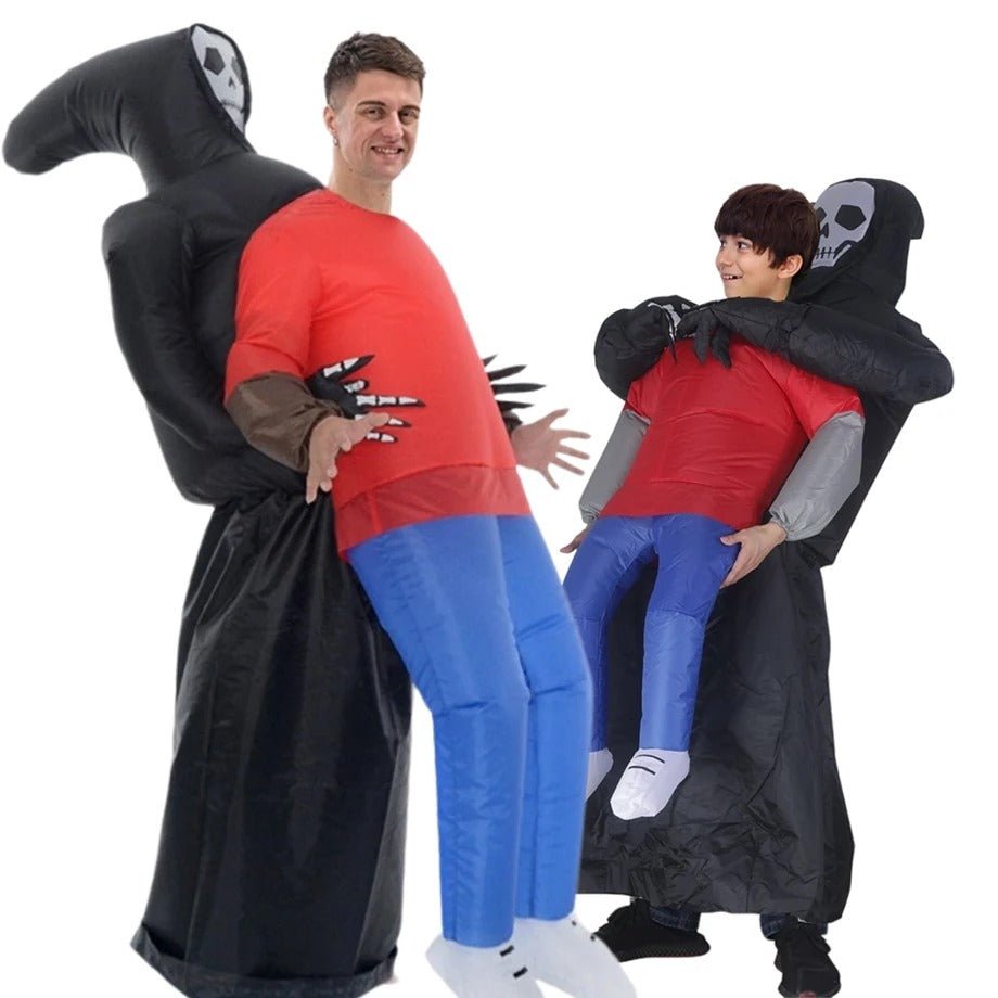 Raxiva-death grim reaper inflatable costume robe mask ghost halloween props