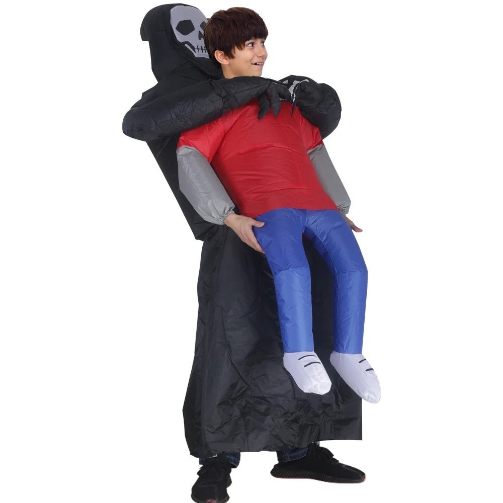 Raxiva-death grim reaper inflatable costume robe mask ghost halloween props