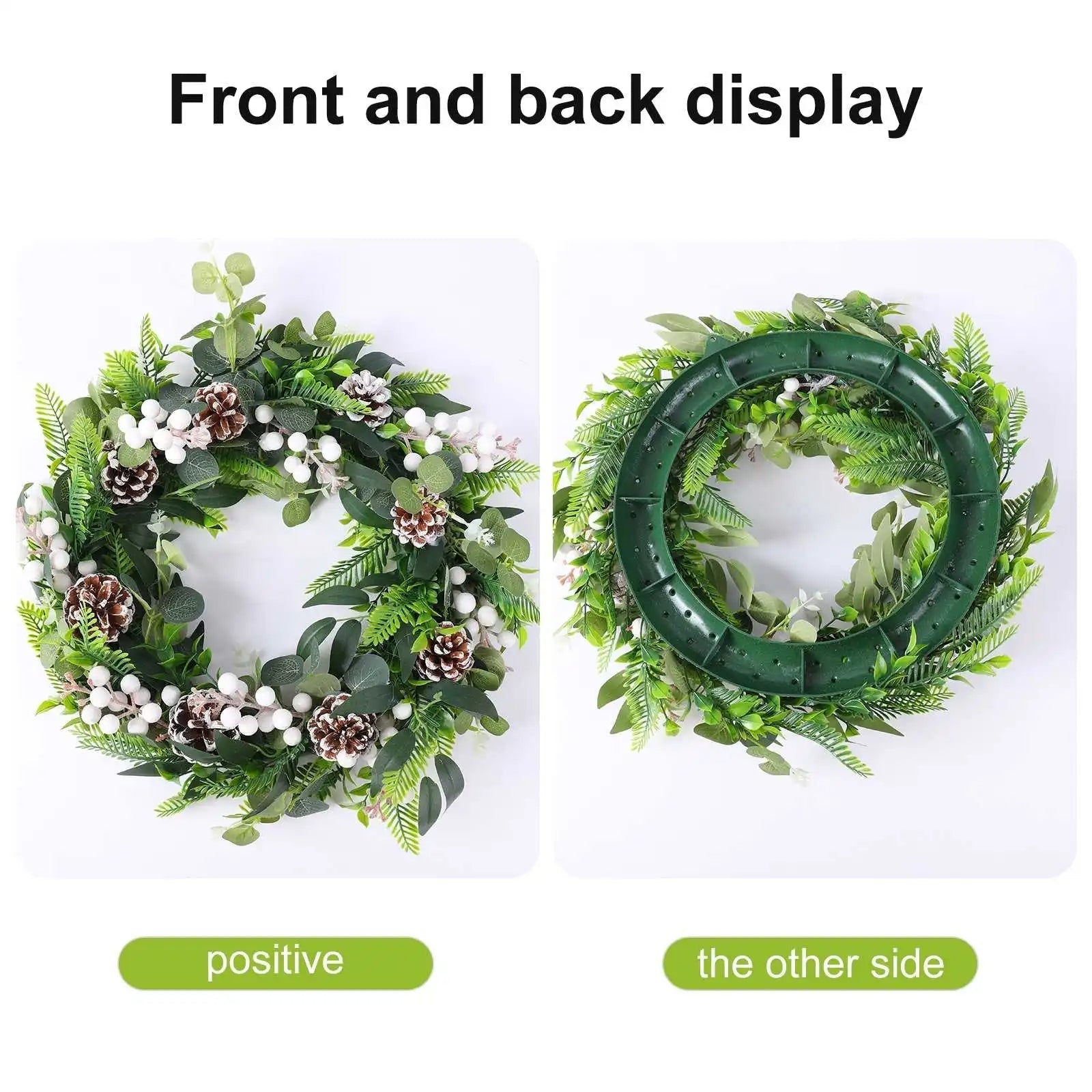 Raxiva-50cm elegant eucalyptus wreath
