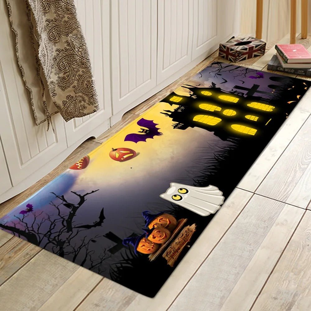 Raxiva-halloween bathroom rug set water absorbent anti slip floor mat