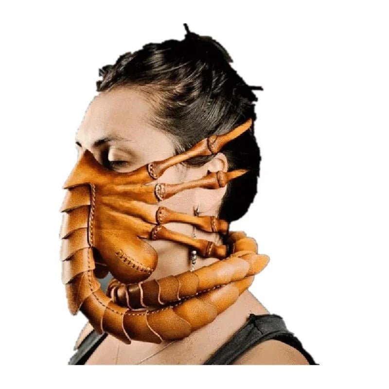 Raxiva-horror rubber scary half face bug mask halloween alien costume scorpion party prop