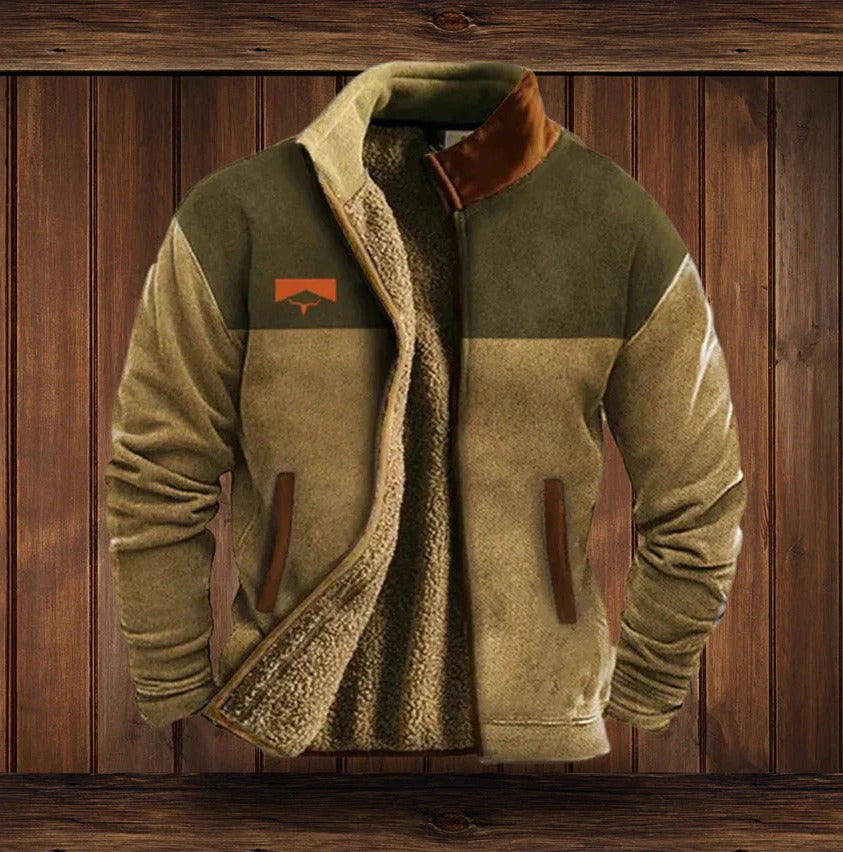 Raxiva-mens fleece jacket for outdoor activities