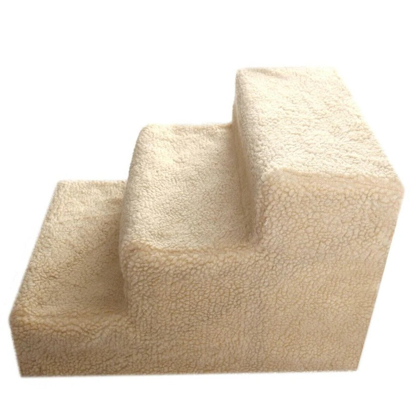 Raxiva-3 step portable dog stairs for high bed