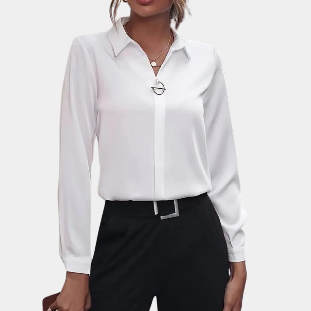 Raxiva-elegant simple ladies blouse