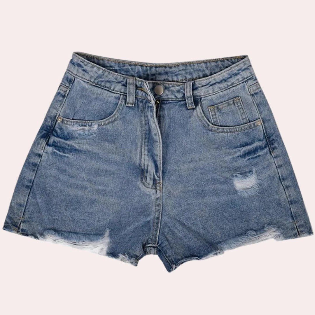Raxiva-trendy denim shorts women