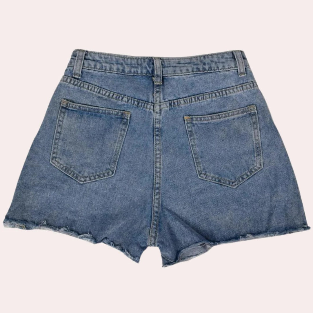 Raxiva-trendy denim shorts women