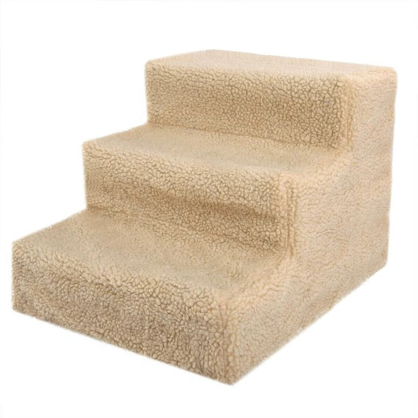 Raxiva-3 step portable dog stairs for high bed