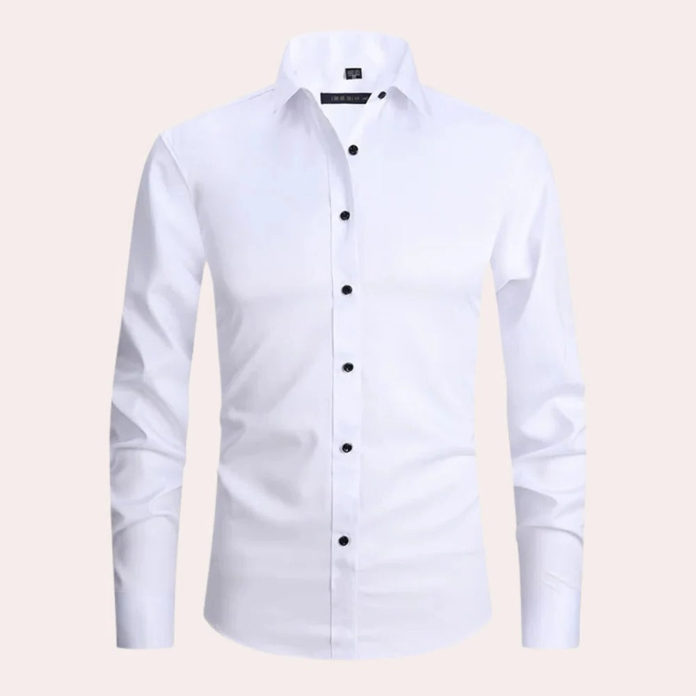 Raxiva-mens stretch button up shirt