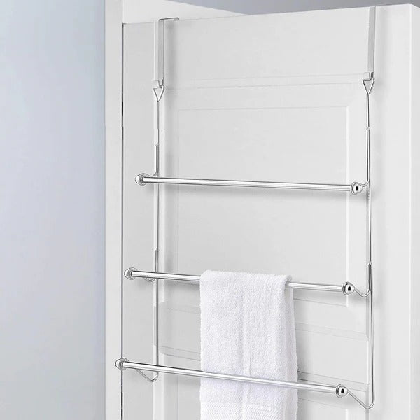 Raxiva-over the door bathroom towel bar rack