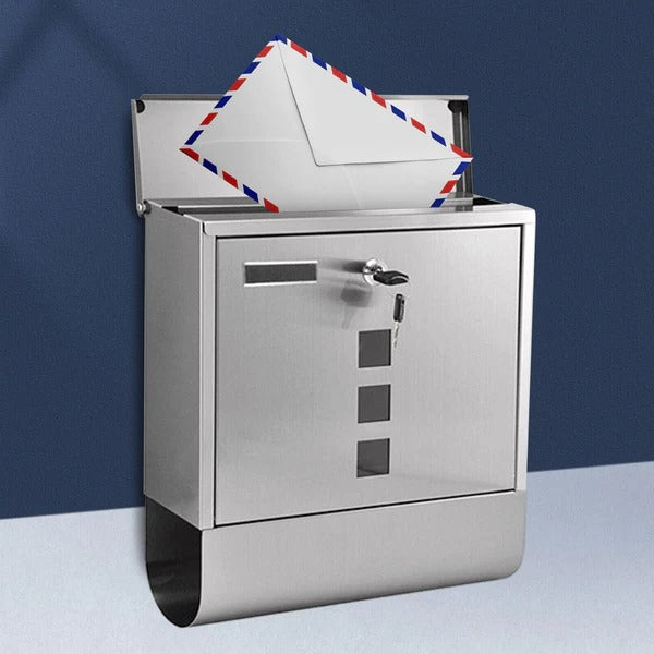 Raxiva-large heavy duty wall mounted vertical metal lockable mailbox