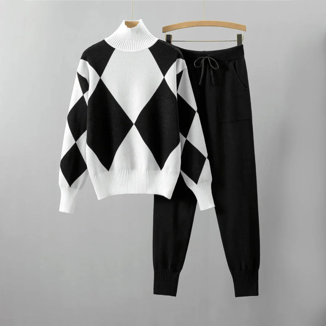 Raxiva-warm sweater pants set