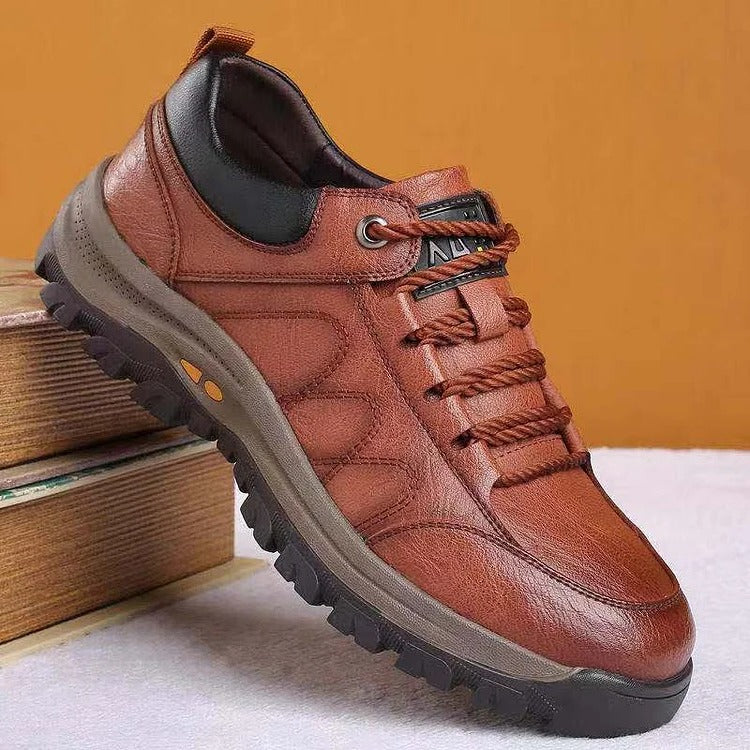 Raxiva-men casual hand stitched arch support non slip breathable shoes