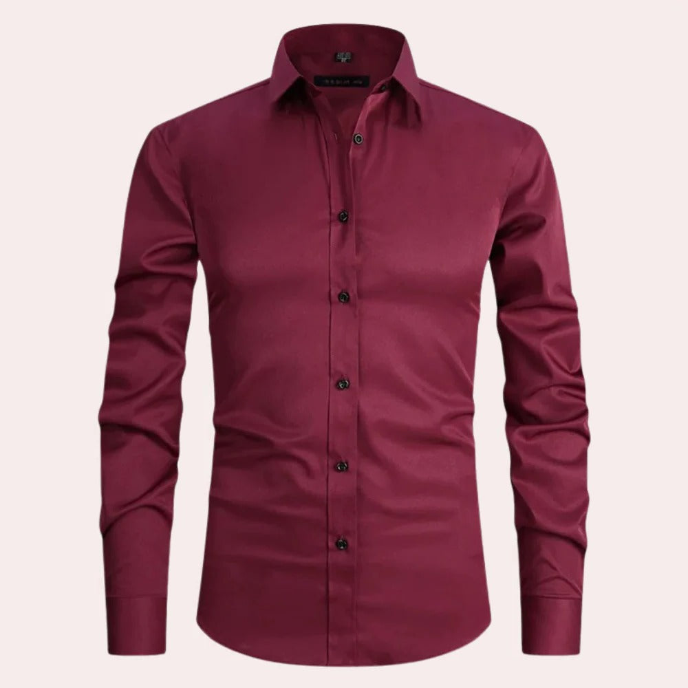 Raxiva-mens stretch button up shirt