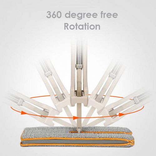 Raxiva-self wringing double sided flat microfiber mop broom 360 spin