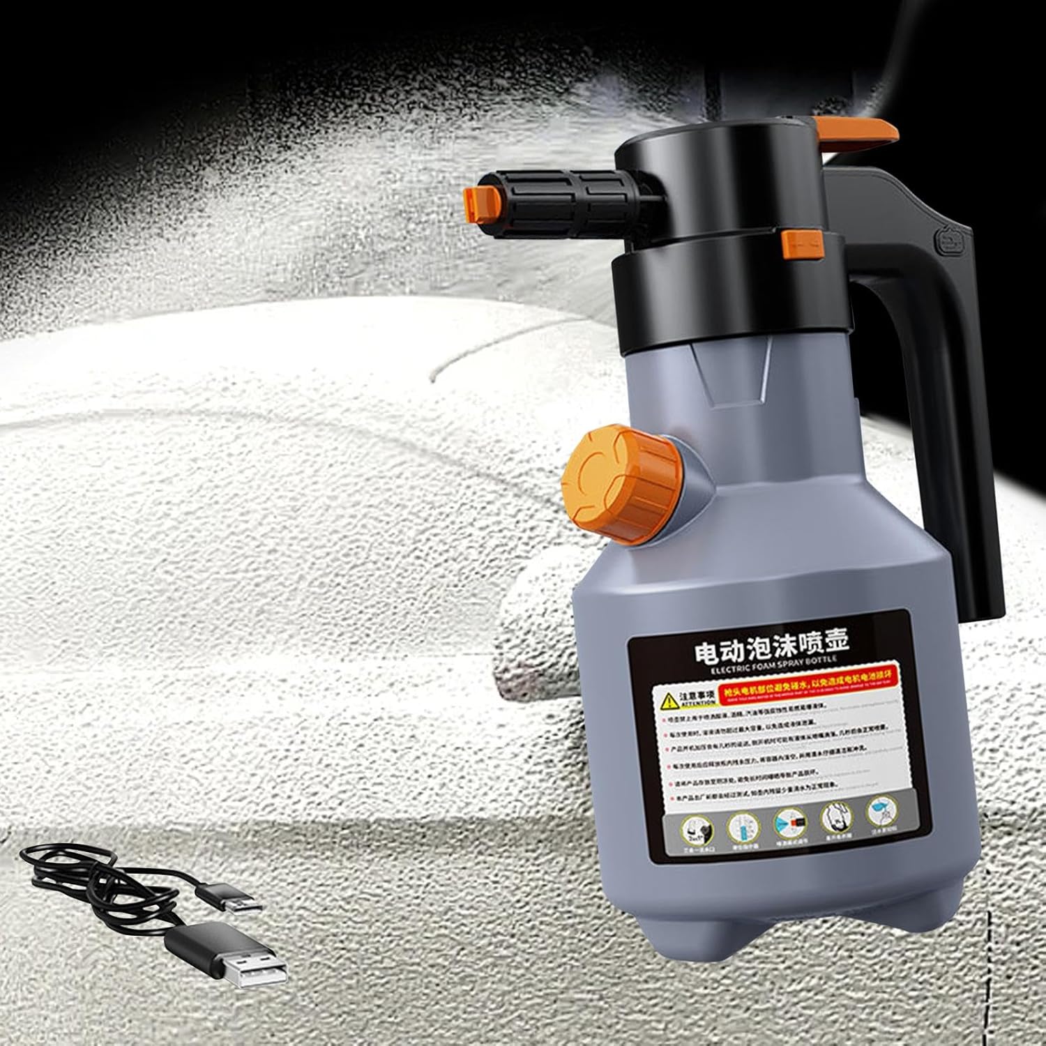 Raxiva-motorized 2l snow foam cannon professional handheld electric foam sprayer