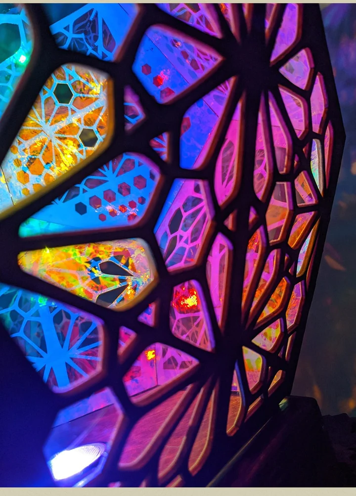 Raxiva-bohemian colorful night light projector lamp