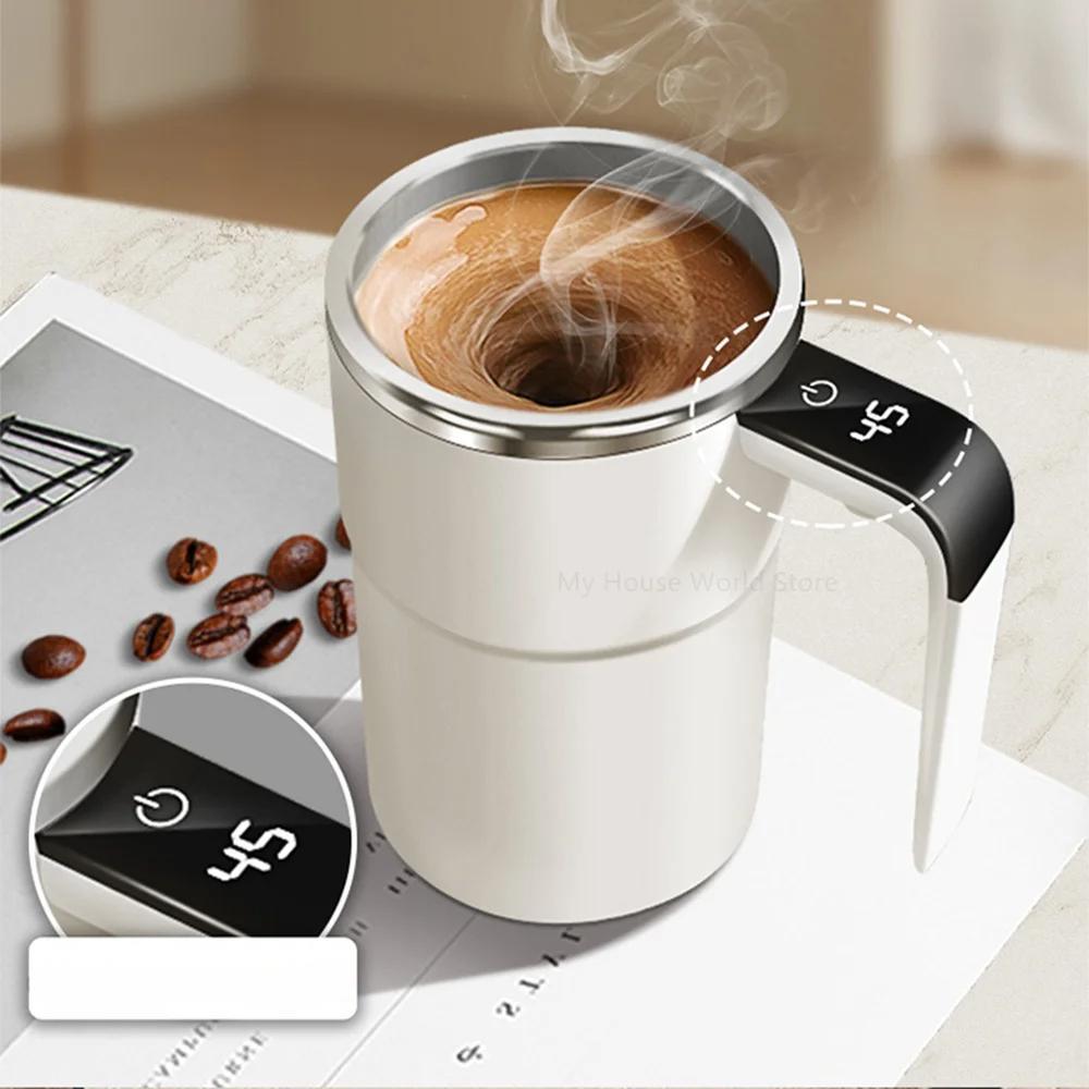 Raxiva-rechargeable self stirring coffee mug portable electric stainless steel mixer
