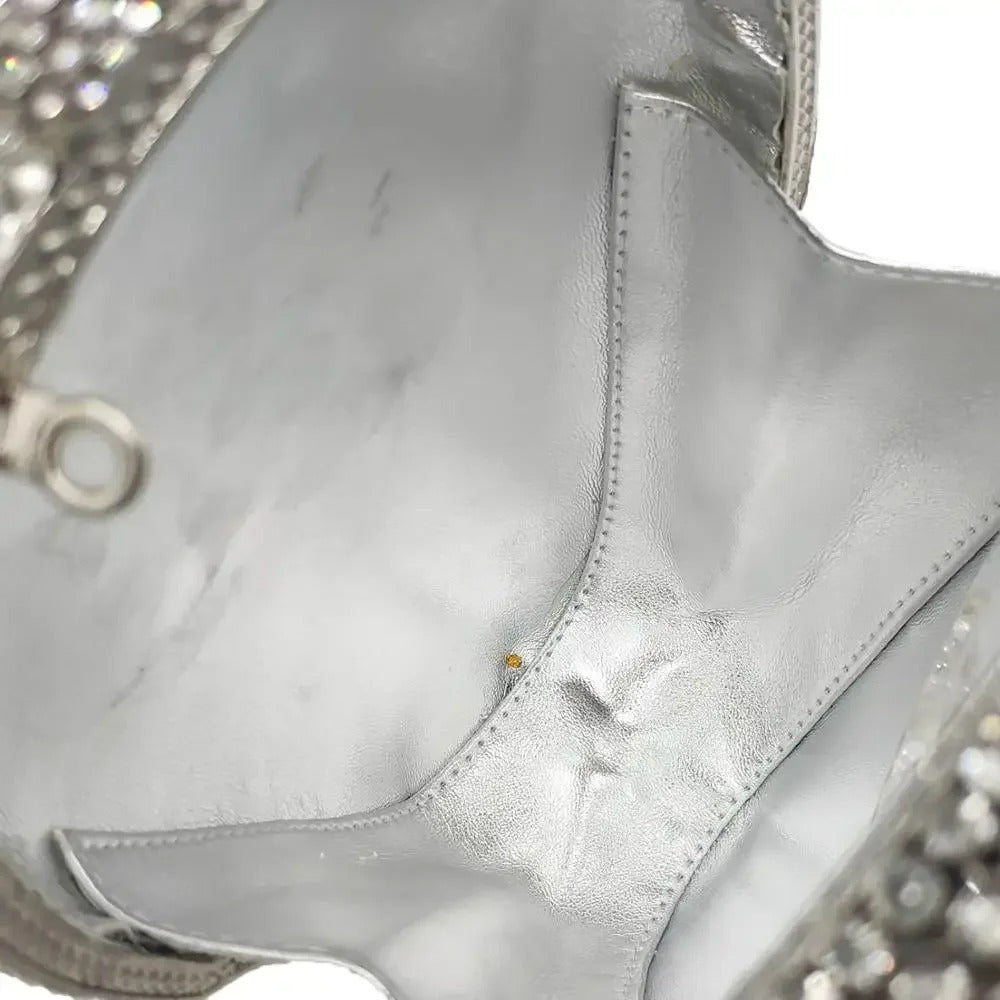 Raxiva-skull head halloween womens crystal party clutch bag