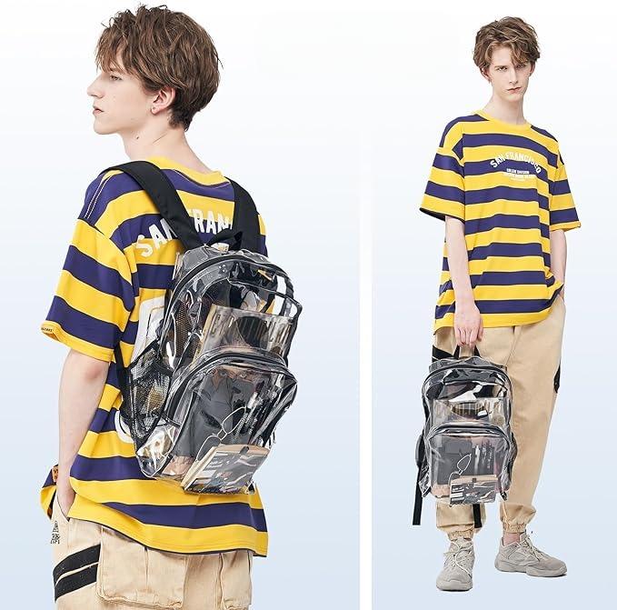 Raxiva-clear heavy duty backpack