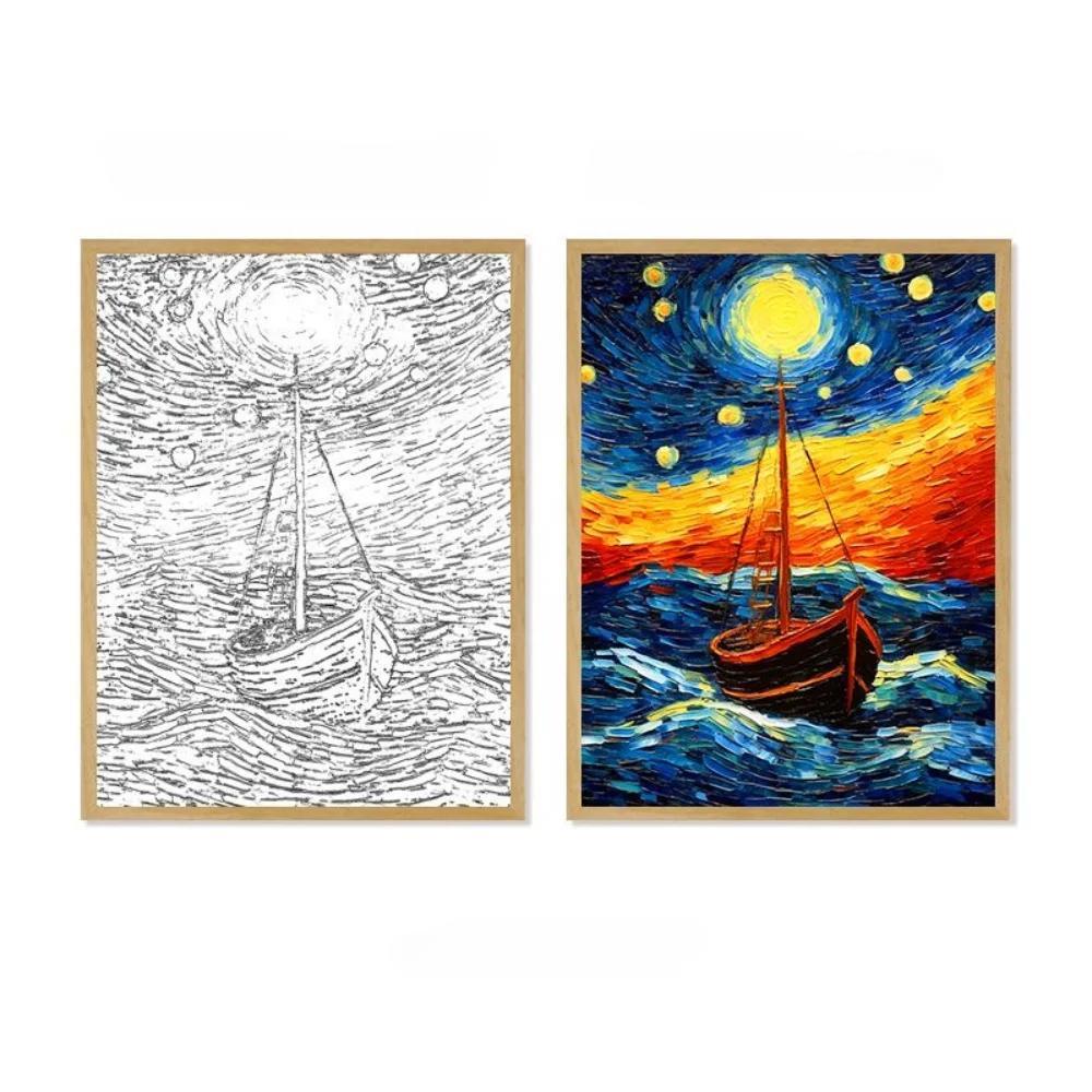 Raxiva-van gogh anime led light wireless charging mood lamp home decor gift