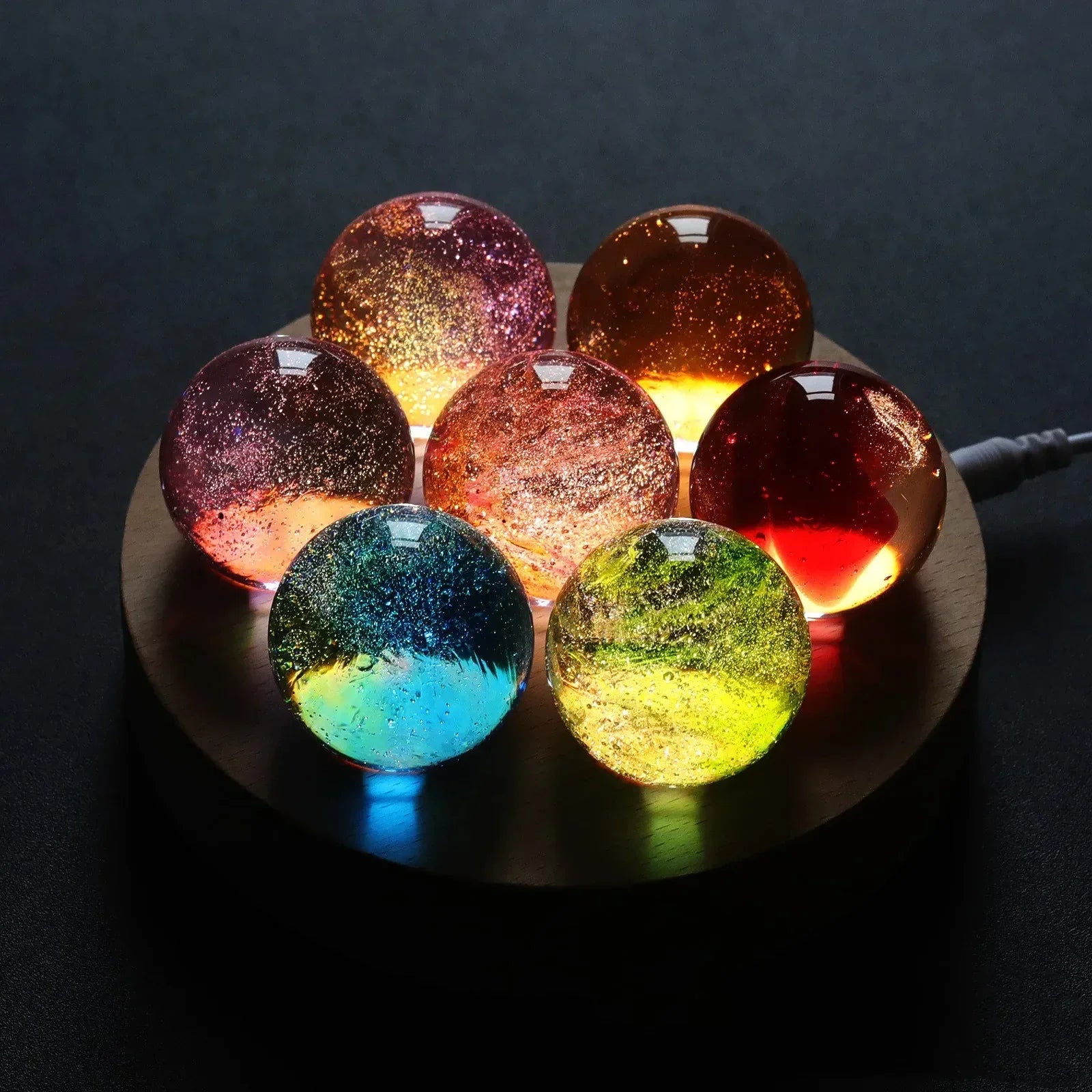Raxiva-lampe boule 7 chakras led